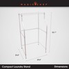 Magic Chef Compact Metal Laundry Rack Stand with Opening for