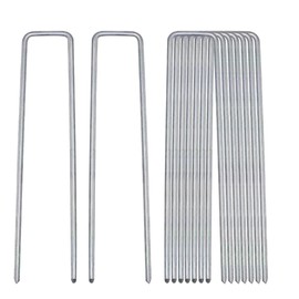 Keoferlo 8 Gauge Ground Staples 8 Inch Landscape Staples 30Pack Metal Lawn Ground Barrier Cover Wire Heavy Duty U Stakes Pins