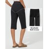 BALEAF Women's Quick Dry Swim Pants 15" Long Swim Capris
