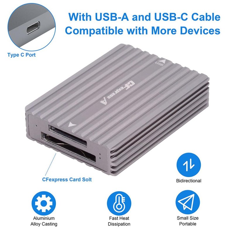 Cablecc 10Gbps USB 3.0 Type-A USB 3.1 Type-C to CF