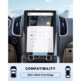 For 2024 Ford Edge Screen Protector - 2021 2022 2023 2024 Edge Accessories (SE/SEL/ST/ST-Line/Titanium) 9H Tempered Glass 12In Navigation Touchscreen Anti-Scratch Reduce Fingerprints High Sensitivity