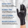 Disposable Black Nitrile Gloves, Extra Large, 8 MIL, Diamondshield, Work