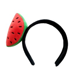 Haarreif mit Obst | Gemüse - Kostüm-Accessoire mit Plüsch-Frucht - Kopfschmuck für Damen & Kinder - Karneval, Mottoparty, Festival, Sommerparty, Variante:Wassermelone