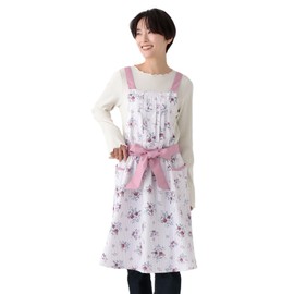 Afternoon Tea Living Apron, HP88 Flower Stripe Apron, Pink