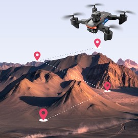 Foldable GPS Drone with 4K UHD Camera for Adults, Quadcopter with Brushless Motor, Auto Return Home, Follow Me, 20 Minutes Flight Time, Long Control Range, Includes Carrying Bag