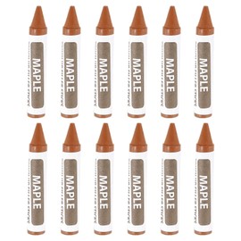 uxcell Furniture Repair Wood Markers, 12 Pcs Maple Touch Up Filler Sticks, Wood Wax Pen Crayons for Scratches, Wood Floors, Tables, Cabinet, Carpenters, Cover Ups