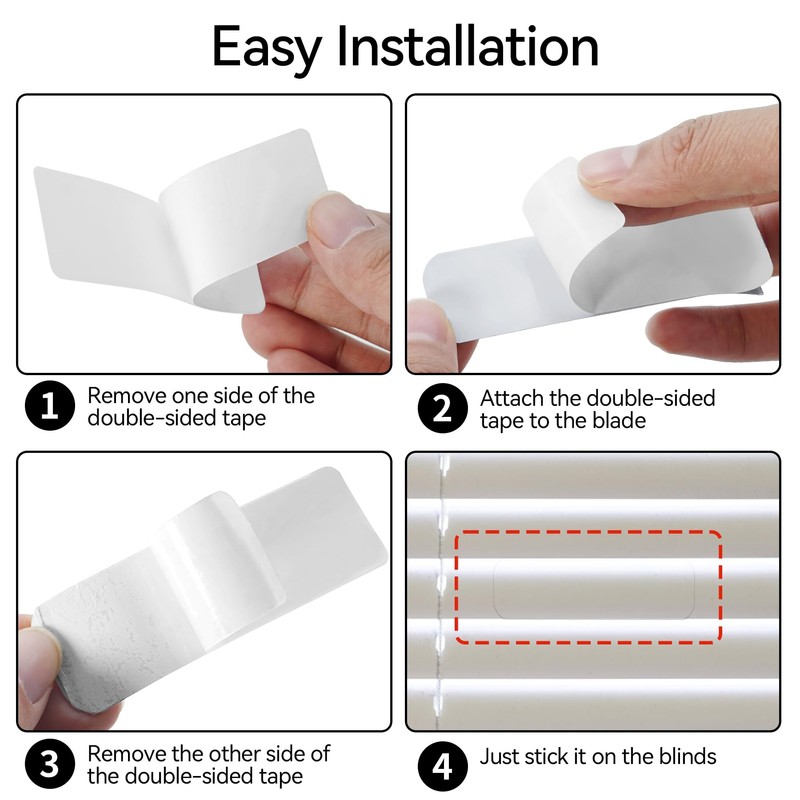 20 Pcs White Mini Horizontal Blind Repair Tabs-1 inch Horizontal