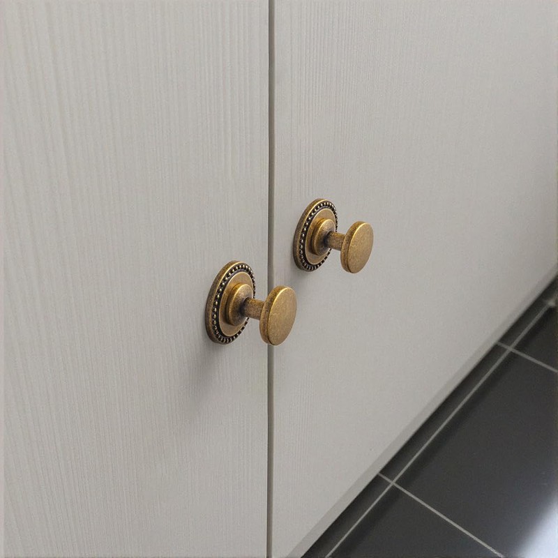 Yanxia Set of 12 Sleek Champagne Bronze Cabinet Knobs Cylindrical