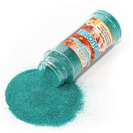 Aslanka 140 g Holographic Glitter Powder, Turquoise Glitter Powder, Glitter Powder, Colourful Iridescent for Nail Art, Epoxy Resin, Eyeshadow, Face, Crafts, DIY