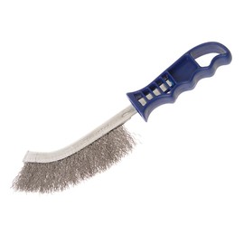 Faithfull FAIWBHANDSS Wire Scratch Brush Stainless Steel Blue Handle