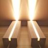 luolety Rectangular LED Light Display Base, 15 cm Wooden LED