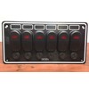 Marine Boat 6 Gang Waterproof Horizontal Switch Panel Aluminum Plate