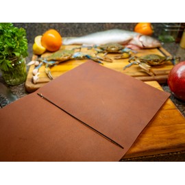 Menu Cover for 5.5" x 8.5" Menus - Premium Leather - Chestnut… (8.5 x 11)