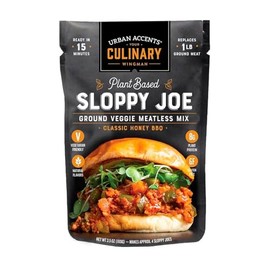 Plant-Based Classic Honey BBQ Sloppy Joe Mix, 6 Count of 3.5 oz, Vegetarian, High Protein, Gluten-Free