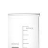 Rocwing 25+50+100+250+500ml Boro 3.3 Glass Graduated Measuring Beaker for Lab