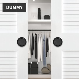 NCSEN Coastal Interior Door Knobs for Closet, Matt Black Door Knobs Door Handles, Heavy Duty Dummy Door Knob with Round Rosette