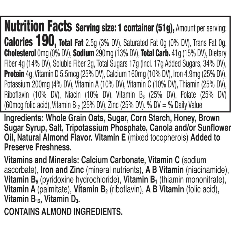 Honey Nut Cheerios Breakfast Cereal Cup, Gluten Free, Single Serve