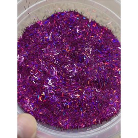 50g Bulk Holo Purple Pink Tinsel Glitter Nail Art Tumbler Solvent Resistant