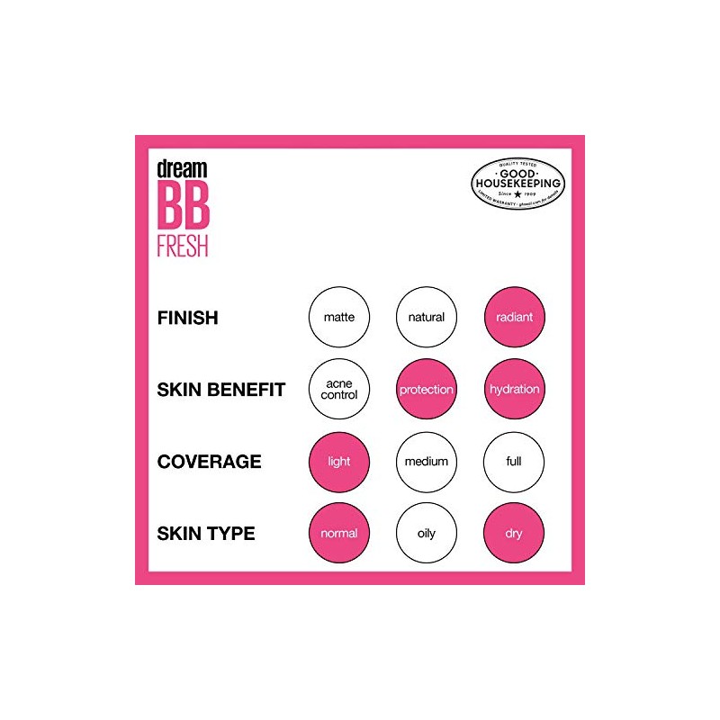 Maybelline New York Dream Fresh Skin BB Cream hidratante, blsamo