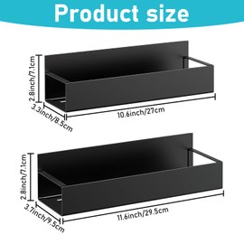 2 Pcs Magnetic Spray Can Holder, Magnet Toolbox Holder, Wall Mounted Spray Bottle Rack, Mechanic Paint Can Organizer, Tool Box Storage Rack for Garage Home Workspace (Black)