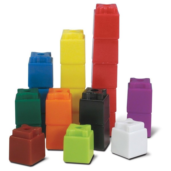hand2mind Interlocking UniLink Math Linking Cubes, Plastic Cubes, Color Sorting, Connecting Cubes, Math Manipulatives, Counting Cubes for Kids Math, Math Cubes, Counters for Kids Math (Set of 500)