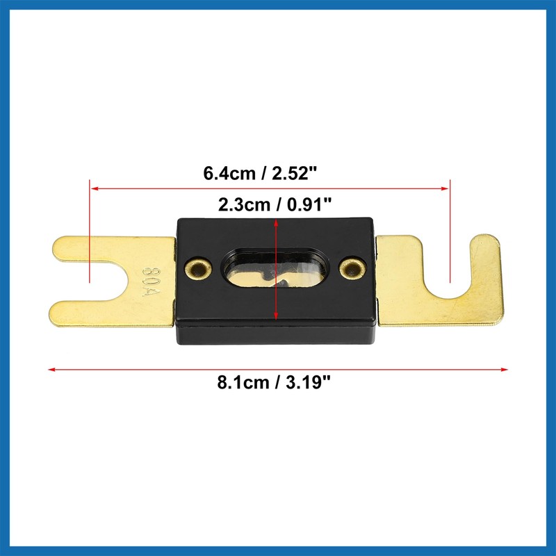 A ABSOPRO 2pcs Fuse Replacement 80A ANL Fuses Car Audio