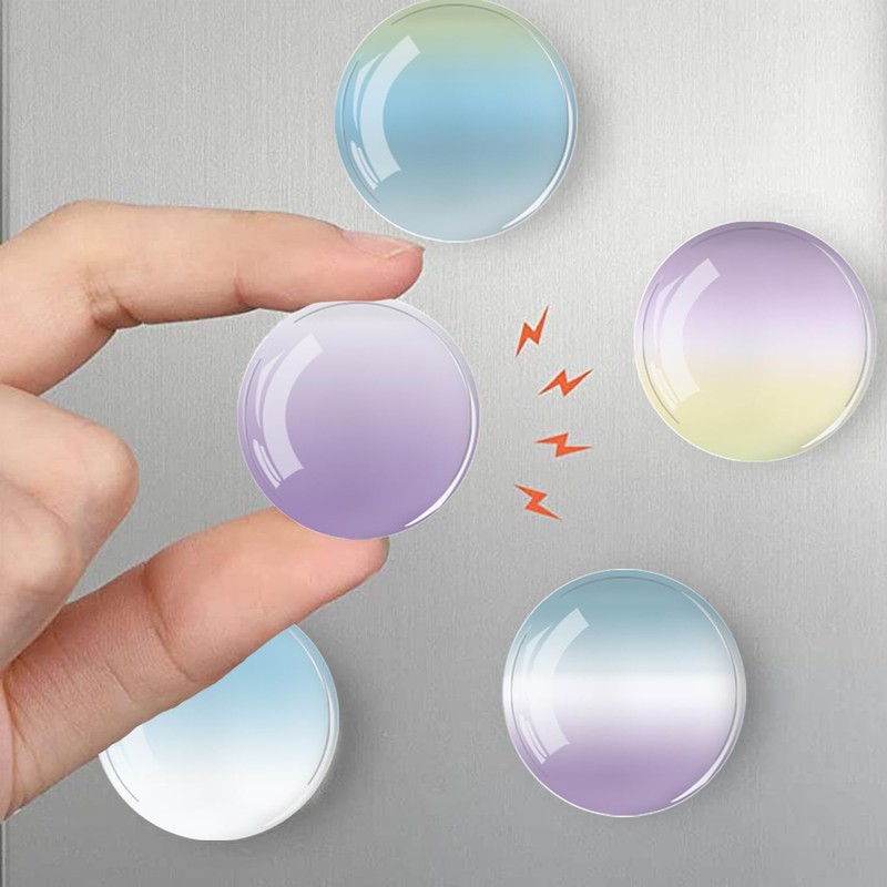12Pcs Glass Fridge Magnets Sticker, Cute Refrigerator Magnets Strong Decorative