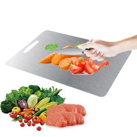 Titan Chopping Board for Kitchen, 304 Stainless Steel, Double-Sided, Guarantees the Original Taste of Ingredients, Easy to Clean (Size: 29 x 20 cm)