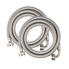 (Pack of 2) EFIELD Premium Stainless Steel Washing Machine Hoses