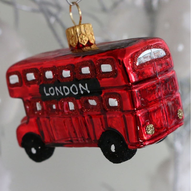 440s PP-0725.12 Double Decker Bus London Glass Hanging