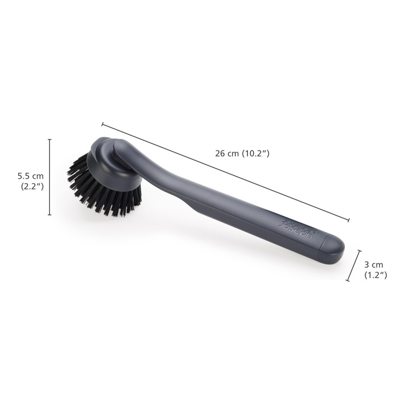 Joseph Joseph SinkTech Dish Brush with Replacement Head, Durable Bristles,