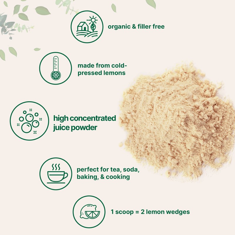 Micro Ingredients Organic Lemon Juice powder, 10 Ounce | 100%