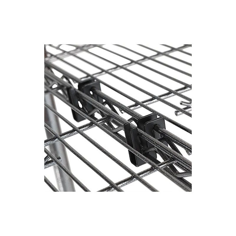 Alera ALE Wire Shelving S Hooks, Metal, Black (Pack of