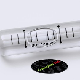 Replacement Level Glass Vial, Spirit Bubble Level, No Nib, Accurate, 34mm x 10mm - Transparent Clear, (1 11/32 x 25/64 in)