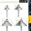 4Pcs 45 Degree Chamfer Router Bit Set,1/4" Shank, 1/4", 1/2",