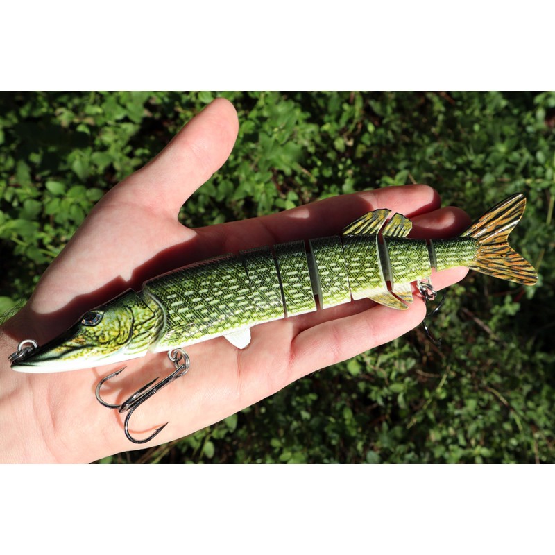 Fishing lure swimbait hard predator pike bigbait swimfish joint (perch)