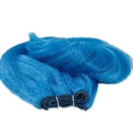 EpicCosplay® 35'' Crimped Long Straight Weft Extension (Teal Blue Mix)
