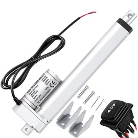 AWINLI 8 "Stroke Linear Actuator 12V Heavy-Duty 660Lbs (1500N) Speed 5mm/s Waterproof IP54 Electric Actuator with Reverse Polarity Control Switch,Suitable for RV,Automotive,Industrial (200mm)