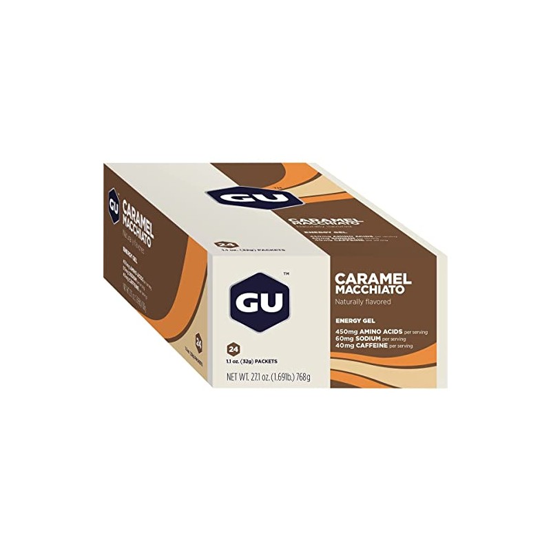 GU Energy Gel - 24 Pack Caramel Macchiato, 24 Pack