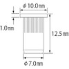 Lobtex Knurling Nut (Flat Head, Steel) Eco Pack, Plate Thickness: