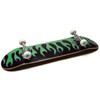 CCS Flames Skateboard Complete - Black/Green - 8.125" x 32.00"