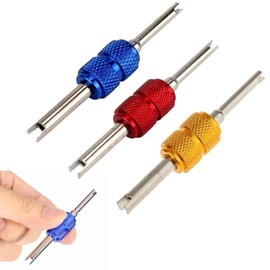 KARELLS Tyre Valve Remover Valve Repair, Tyre Valve Repair Tool, Valve Screwdriver Tool, Valve Screwdriver, Double Head Tyre Valve Insert for Car, Motorcycle, Bicycle, Pack of 3