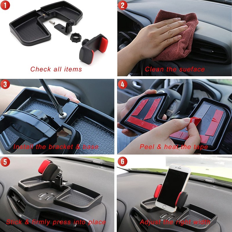 E-cowlboy Car Phone Holder, Universal Gravity Smartphone Mount for Jeep