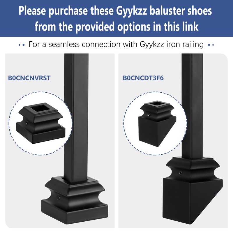 Gyykzz 9 Pack Iron Stair Balusters, 36" Balusters for Staircase