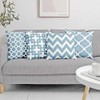 Set of 4 Luxton Aqua Blue Hamptons Cushion Covers Home