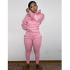 KANSOON Sweat Suits for Womens Two Piece Jogger Outfits Solid