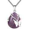 Bivei Crystal Butterfly Necklaces for Women, Amethyst Wire Wrap Gemstone