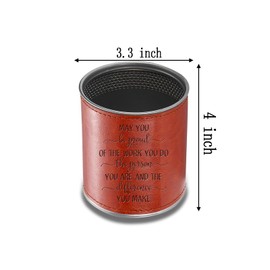 LBWCER Appreciation Gift May You Be Proud of the Work You DoLeather Pen Holder Volunteer Employee Coach Nurse Social Worker Pen Holder Gift (May PU Pen)