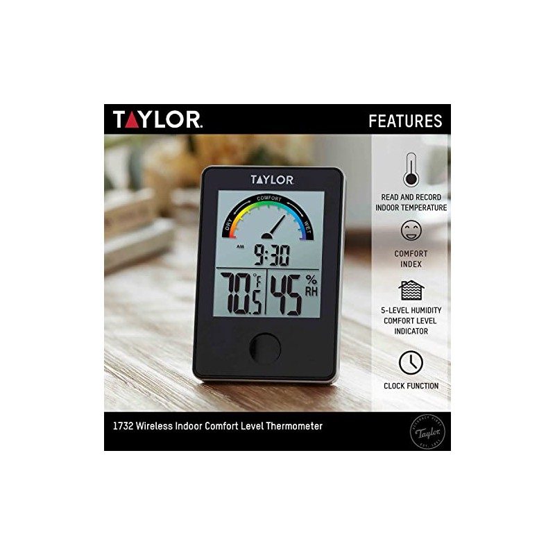 Taylor Precision Products 1732 Taylor Digital Indoor Comfort Level Thermometer