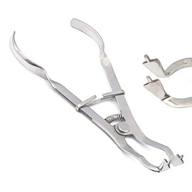 MuskalMed Professional Forceps | Dental Medical Ortho Surgical Needle Holder Locking | Veterinary Suture Restorative | Orthodontic Pliers Instruments Ce (Rubber Dam Light Ivory Forceps)